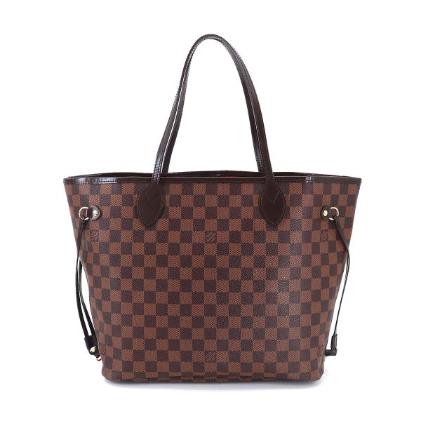 90183746 02 Louis Vuitton Damier Neverfull MM Tote Bag Ebene Brown