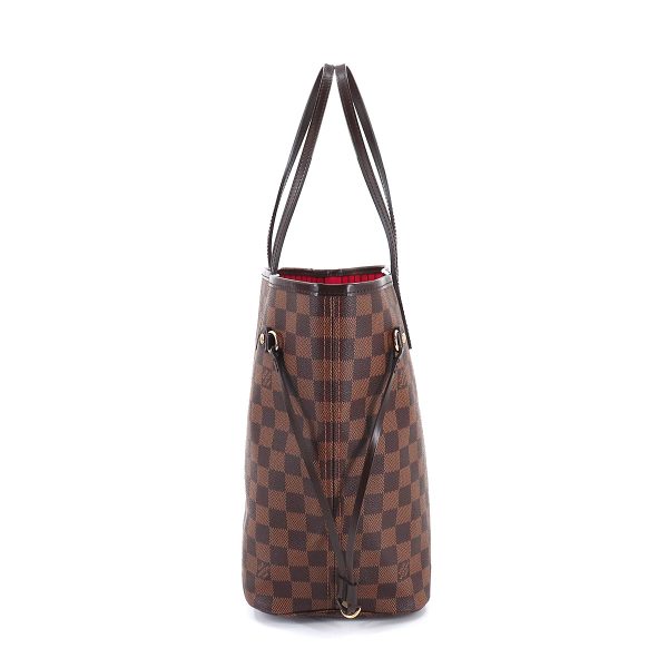 90183746 03 Louis Vuitton Damier Neverfull MM Tote Bag Ebene Brown