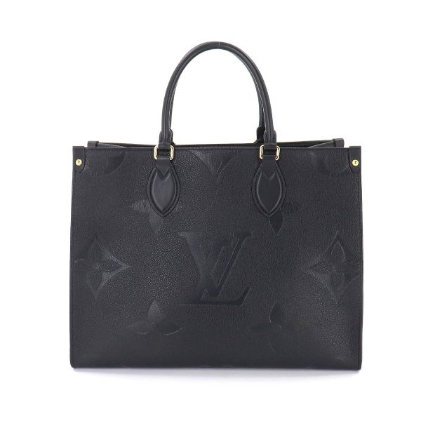 90184113 02 Louis Vuitton Monogram Implant Onthego MM 2way Tote Bag Noir