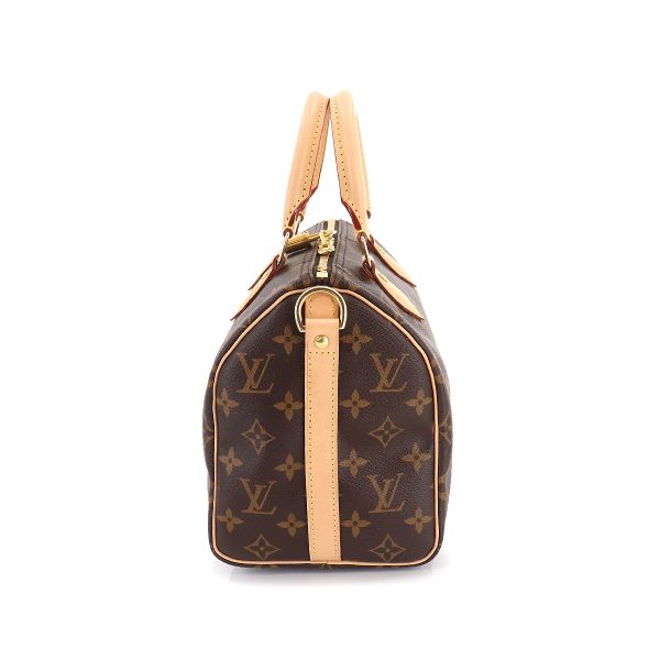 90184227 03 Louis Vuitton Monogram Speedy Bandouliere 25 2way Shoulder Bag Brown