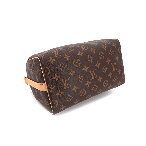 90184227 04 Louis Vuitton Monogram Speedy Bandouliere 25 2way Shoulder Bag Brown