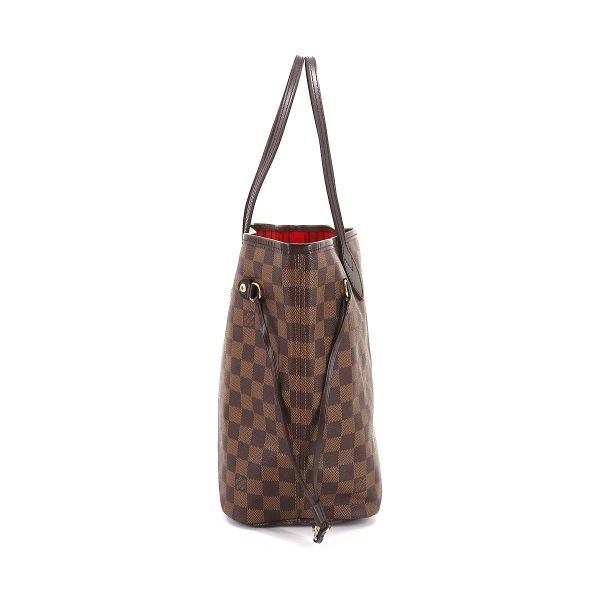 90184638 03 Louis Vuitton Damier Neverfull MM Tote Bag Ebene Brown