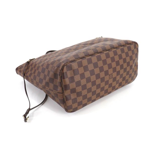 90184638 04 Louis Vuitton Damier Neverfull MM Tote Bag Ebene Brown