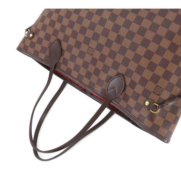 90184638 05 Louis Vuitton Damier Neverfull MM Tote Bag Ebene Brown