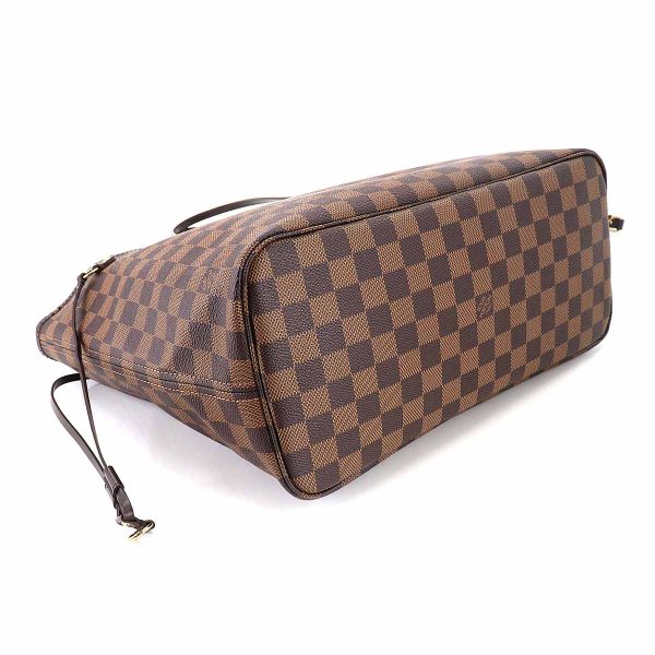 90184670 04 Louis Vuitton Damier Neverfull MM Tote Bag Ebene Brown