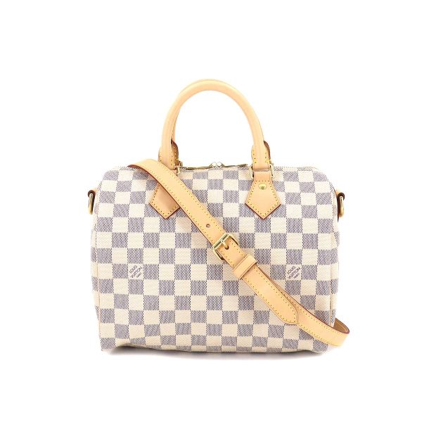 90185128 01 Louis Vuitton Damier Azur Speedy Bandouliere 25 Hand Bag White