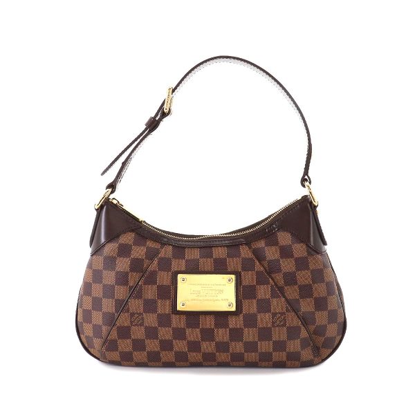 90185143 01 1 Louis Vuitton Damier Thames PM Shoulder Bag Ebene Brown