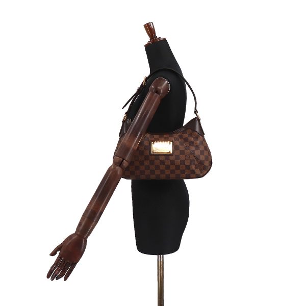 90185143 10 Louis Vuitton Damier Thames PM Shoulder Bag Ebene Brown