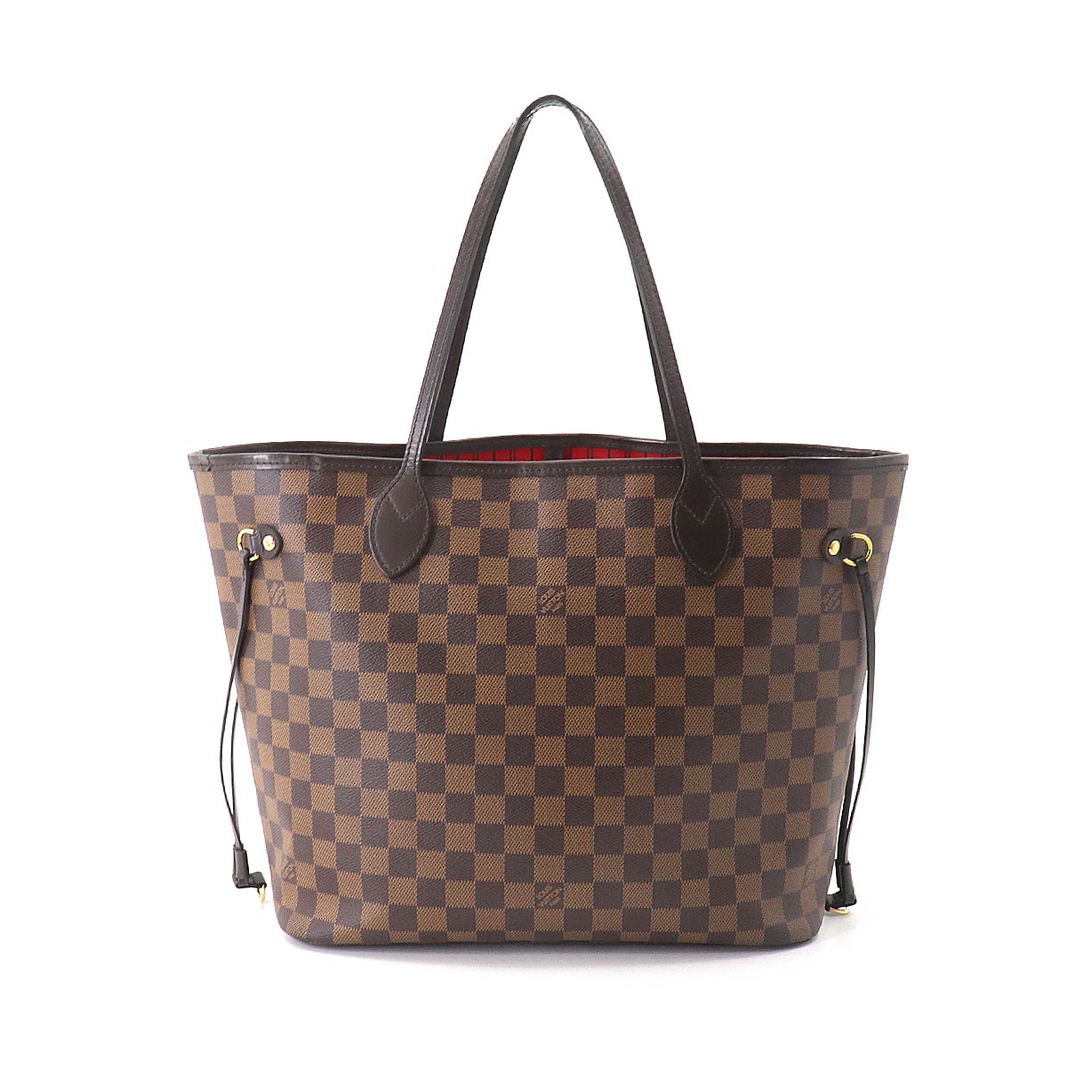 Louis Vuitton Damier Neverfull MM Tote Bag Ebene Cerise Brown