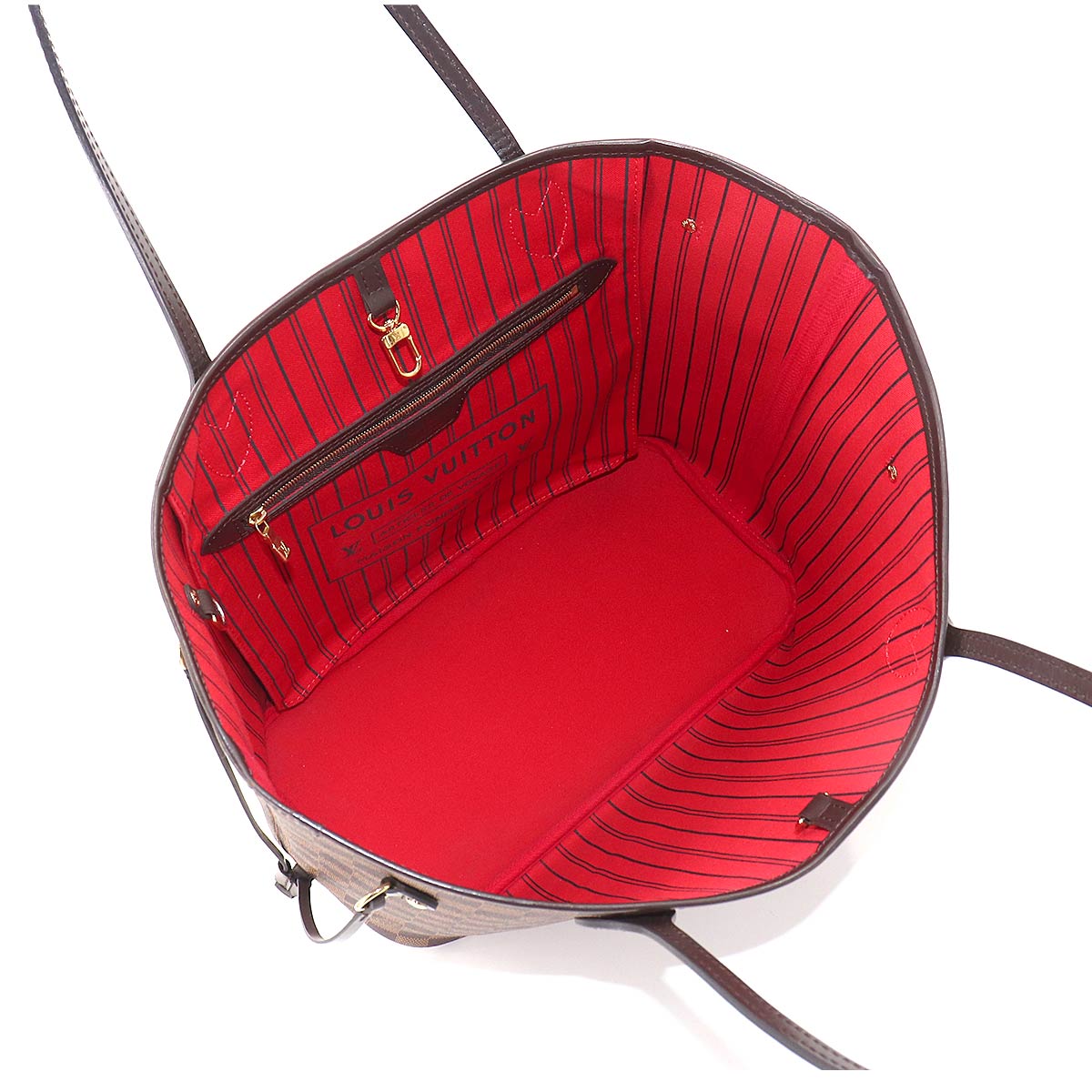 Louis Vuitton Damier Neverfull MM Tote Bag Ebene Cerise Brown - Image 5