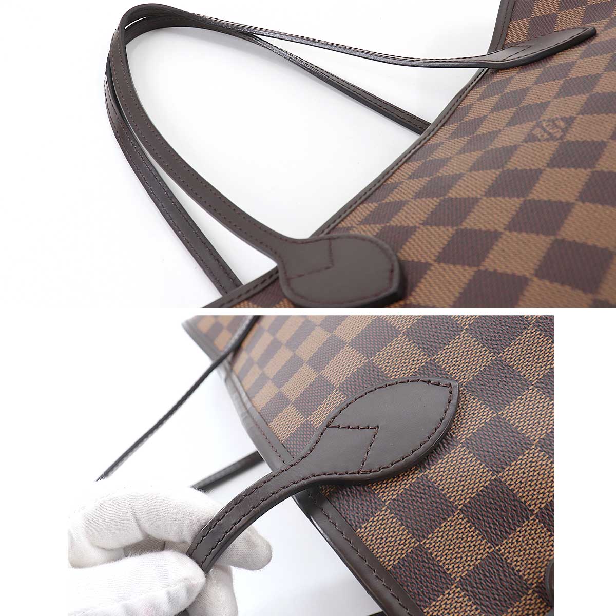 Louis Vuitton Damier Neverfull MM Tote Bag Ebene Cerise Brown - Image 6