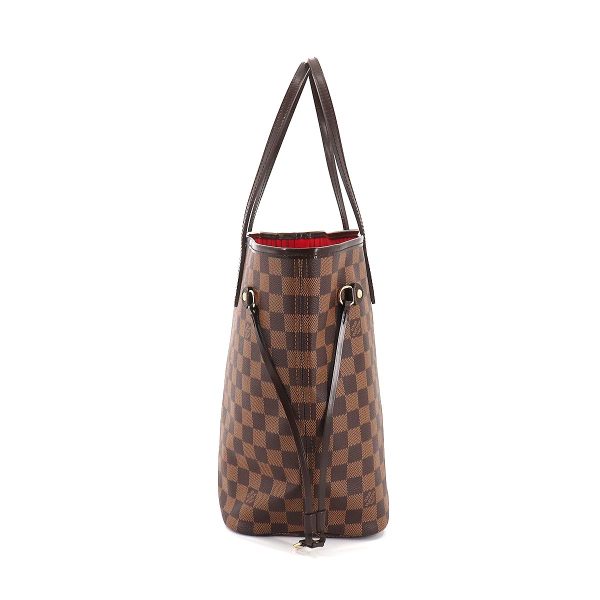 90185177 03 Louis Vuitton Damier Neverfull MM Tote Bag Ebene Cerise Brown