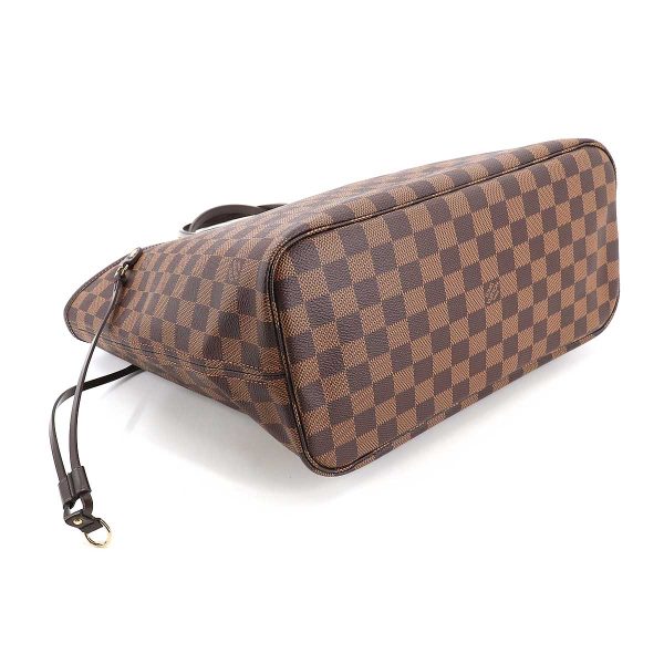 90185177 04 Louis Vuitton Damier Neverfull MM Tote Bag Ebene Cerise Brown