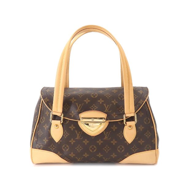 90185188 01 1 Louis Vuitton Monogram Beverly GM Shoulder Bag Brown Gold Hardware