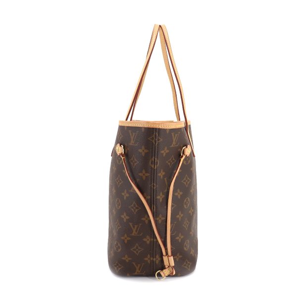 90186303 03 Louis Vuitton Monogram Neverfull MM Tote Bag Brown Beige