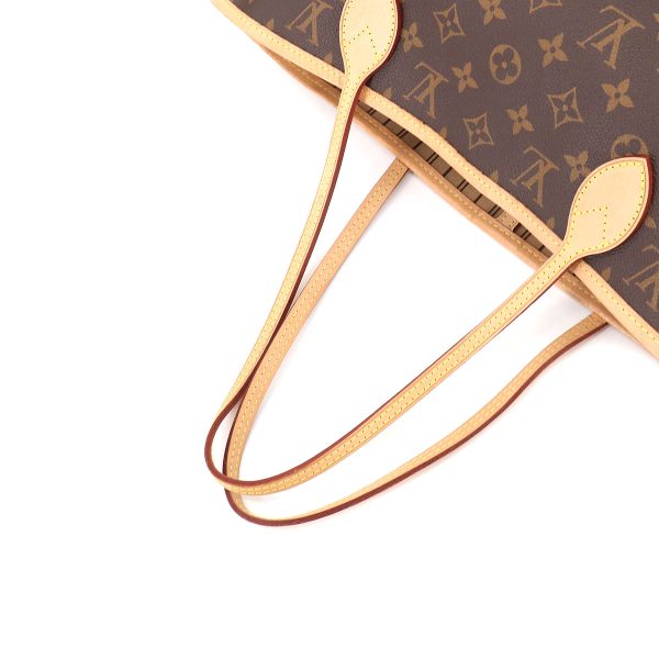 90186303 05 Louis Vuitton Monogram Neverfull MM Tote Bag Brown Beige