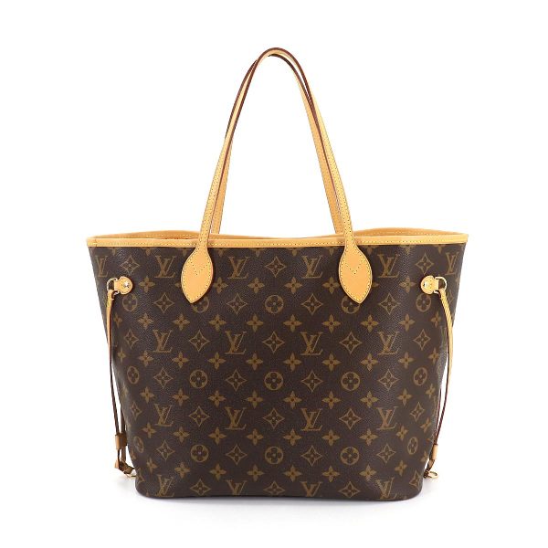 90186439 02 Louis Vuitton Monogram Neverfull MM Tote Bag Brown