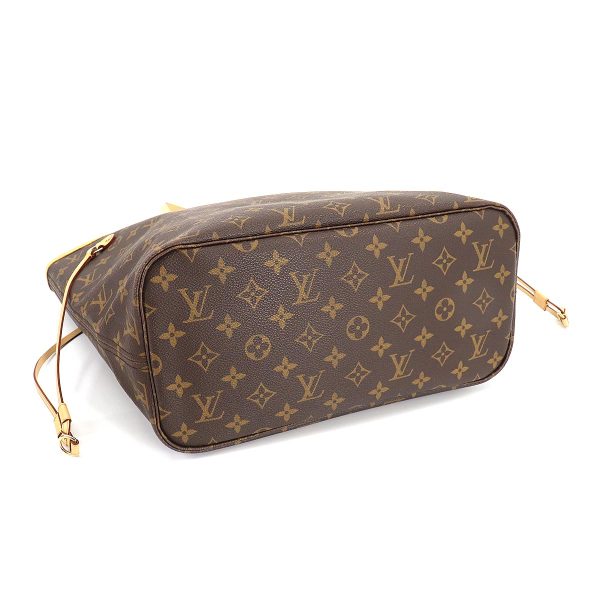 90186439 04 Louis Vuitton Monogram Neverfull MM Tote Bag Brown