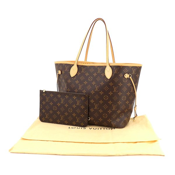 90186439 09 Louis Vuitton Monogram Neverfull MM Tote Bag Brown