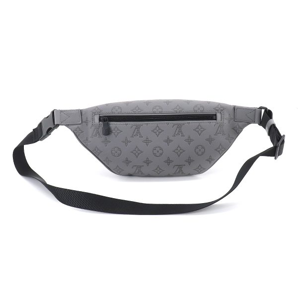 90186523 02 Louis Vuitton Monogram Shadow Discovery Bum Bag Leather Gray