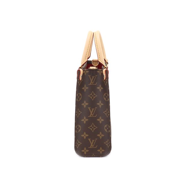 90187017 03 Louis Vuitton Monogram Sac Plat BB 2way Hand Shoulder Bag Brown