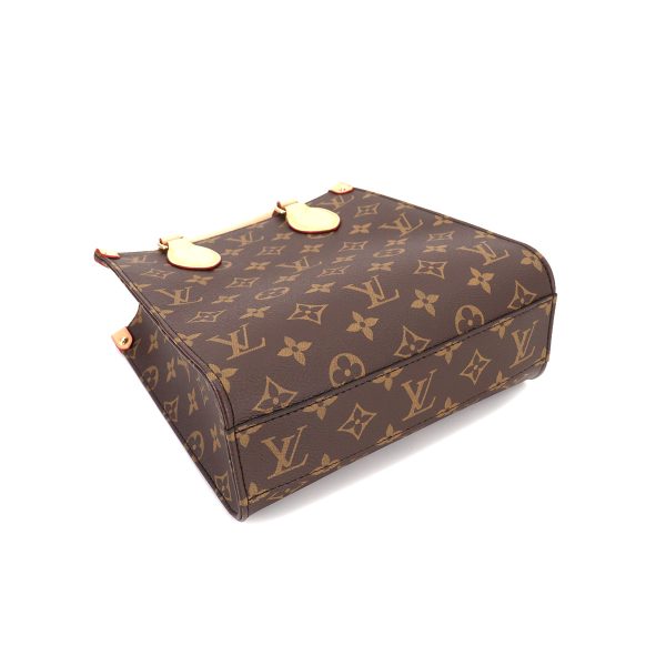 90187017 04 Louis Vuitton Monogram Sac Plat BB 2way Hand Shoulder Bag Brown