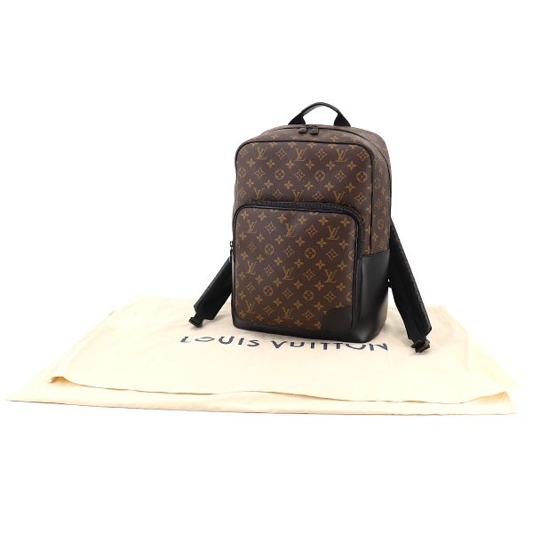 90187018 09 Louis Vuitton Monogram Macassar Dean Backpack Rucksack Brown Noir