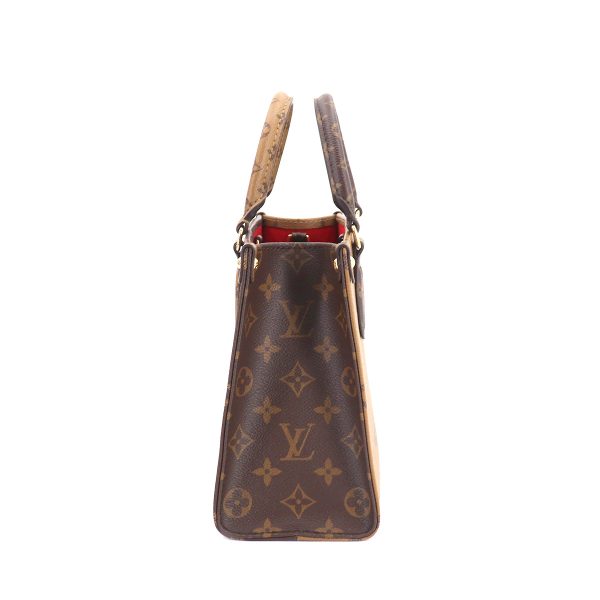 90187272 03 Louis Vuitton Giant Monogram Onthego PM 2way Hand Shoulder Bag Brown