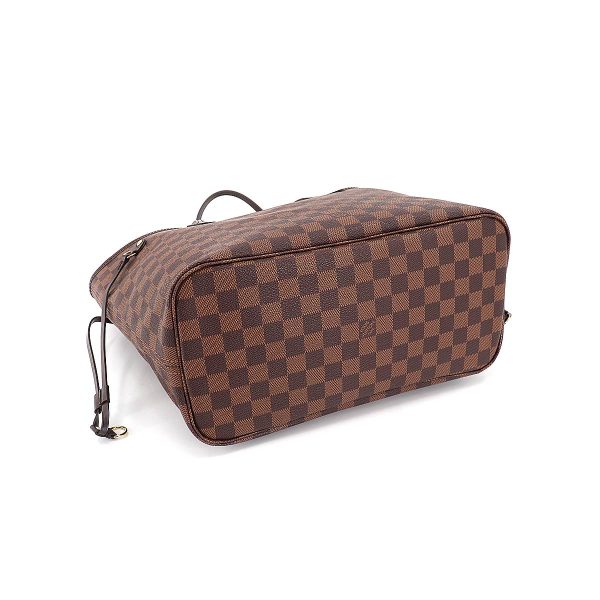 90187344 04 Louis Vuitton Damier Neverfull MM Tote Bag Ebene Series Brown