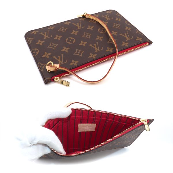 90187769 08 Louis Vuitton Monogram Neverfull MM Tote Bag Brown Gold Metal