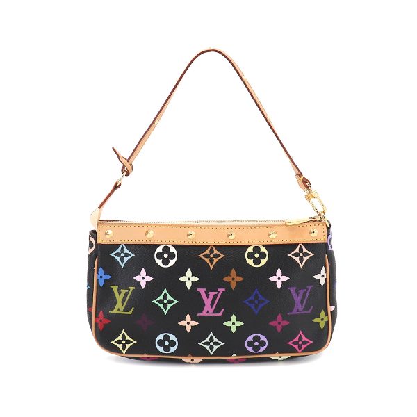 90187823 02 Louis Vuitton Monogram Multicolor Pochette Accessoire Hand Bag Noir