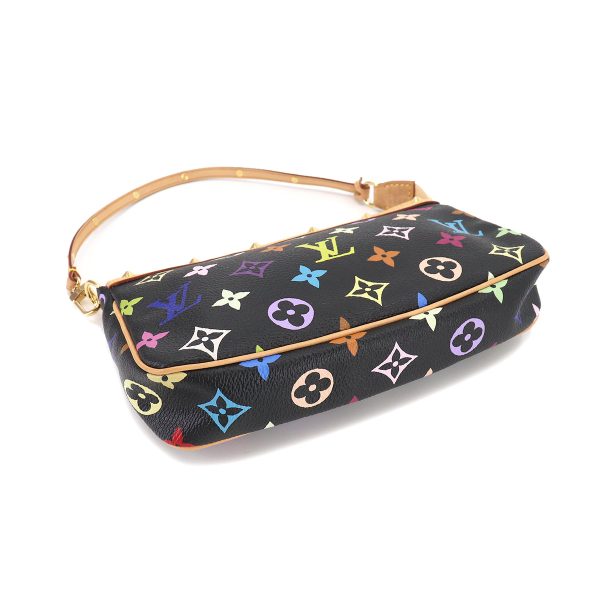 90187823 04 Louis Vuitton Monogram Multicolor Pochette Accessoire Hand Bag Noir