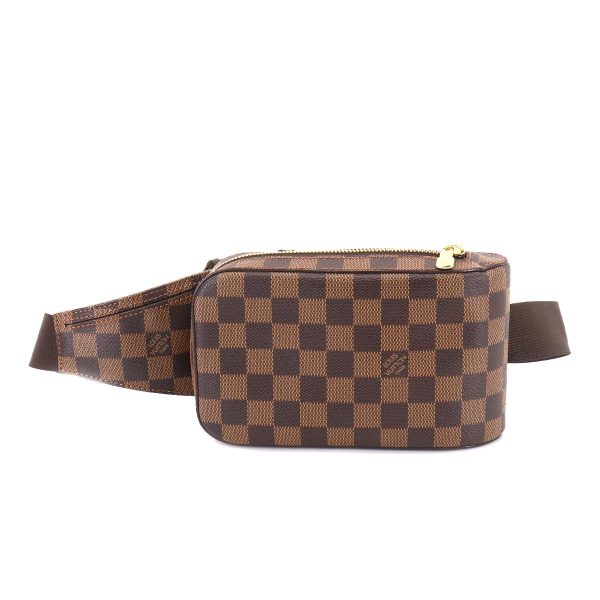 90188097 01 1 Louis Vuitton Damier Geronimos Body Bag Waist Pouch Ebene Brown