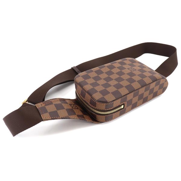 90188097 04 Louis Vuitton Damier Geronimos Body Bag Waist Pouch Ebene Brown