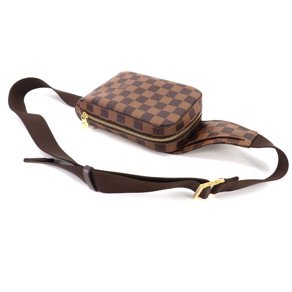 90188097 05 Louis Vuitton Damier Geronimos Body Bag Waist Pouch Ebene Brown