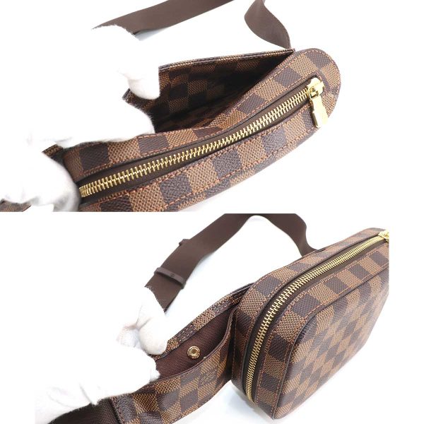 90188097 08 Louis Vuitton Damier Geronimos Body Bag Waist Pouch Ebene Brown