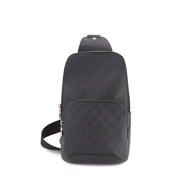 90189020 01 1 Louis Vuitton Damier Anfini Avenue Sling Body Bag Black