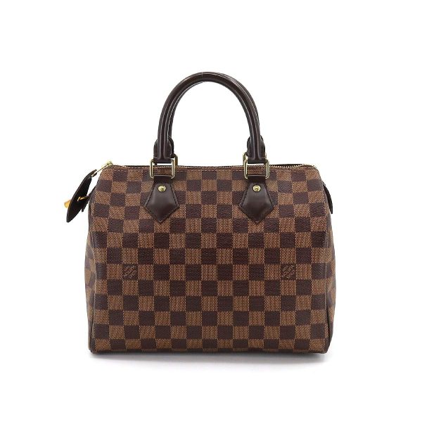 90195280 02 Louis Vuitton Damier Speedy 25 Hand Bag Ebene Brown