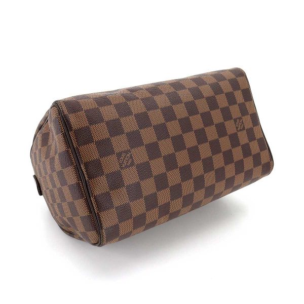 90195280 04 Louis Vuitton Damier Speedy 25 Hand Bag Ebene Brown