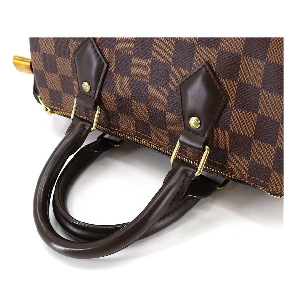 90195280 05 Louis Vuitton Damier Speedy 25 Hand Bag Ebene Brown