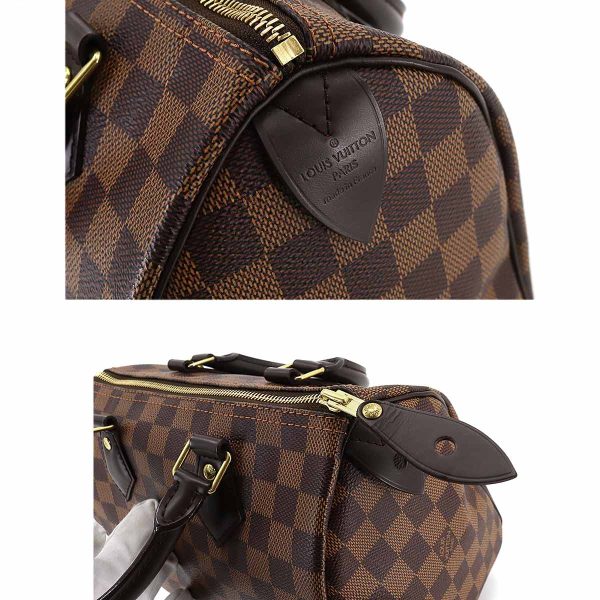 90195280 07 Louis Vuitton Damier Speedy 25 Hand Bag Ebene Brown