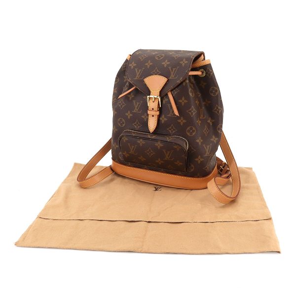 90195299 07 Louis Vuitton Monogram Montsouris MM Backpack Rucksack Brown