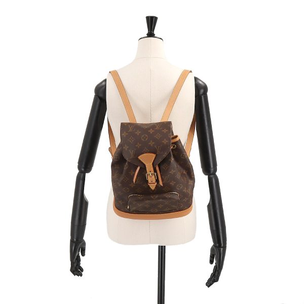 90195299 08 1 Louis Vuitton Monogram Montsouris MM Backpack Rucksack Brown