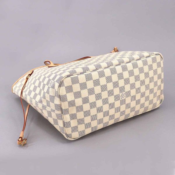 90195305 04 Louis Vuitton Damier Azur Neverfull MM Tote Bag