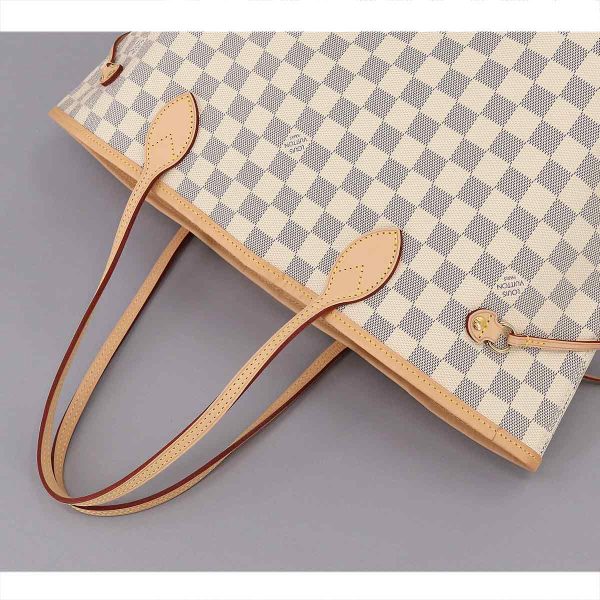 90195305 05 Louis Vuitton Damier Azur Neverfull MM Tote Bag