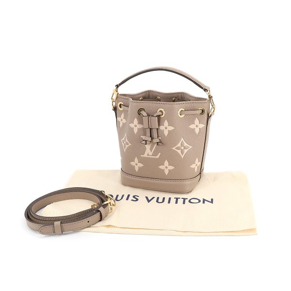 90195496 08 Louis Vuitton Monogram Emplant NanoNoe Shoulder Bag Creme