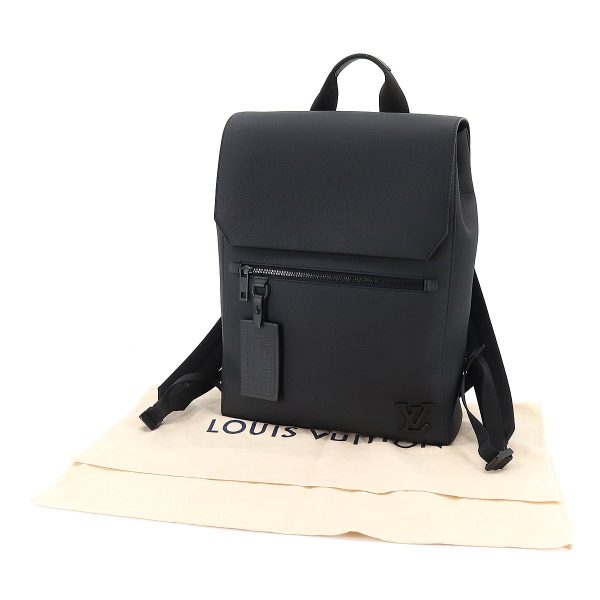 90195862 07 Louis Vuitton Aerogram Fastline Backpack Rucksack Leather Black