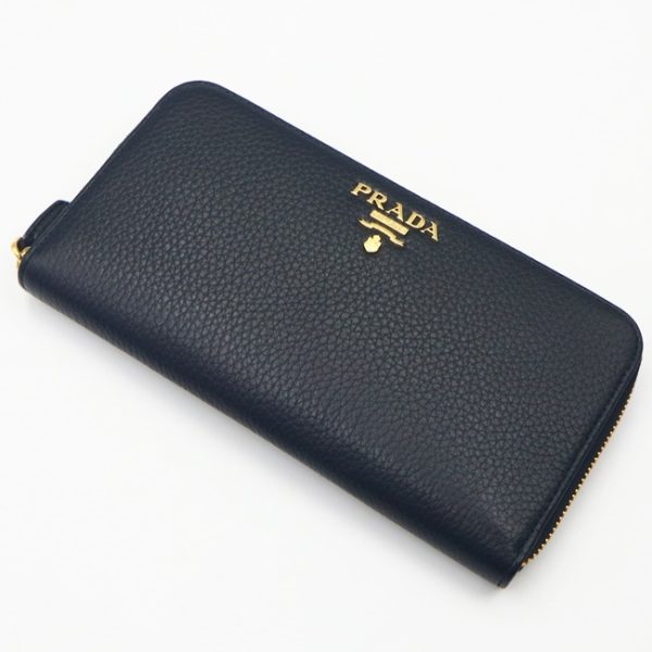 imgrc0099487412 Prada Cowhide Leather Round Zipper Long Wallet