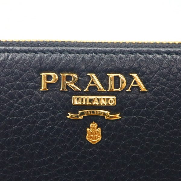 imgrc0099487419 Prada Cowhide Leather Round Zipper Long Wallet