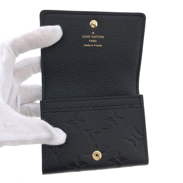 tnk 17822 4 Louis Vuitton Envelope Card de Visit Monogram Implant Noir Black